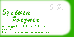 szilvia potzner business card